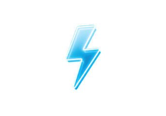 Electric lightning bolt icon with bold edges and a neon-style gradient, ideal for digital and UI...