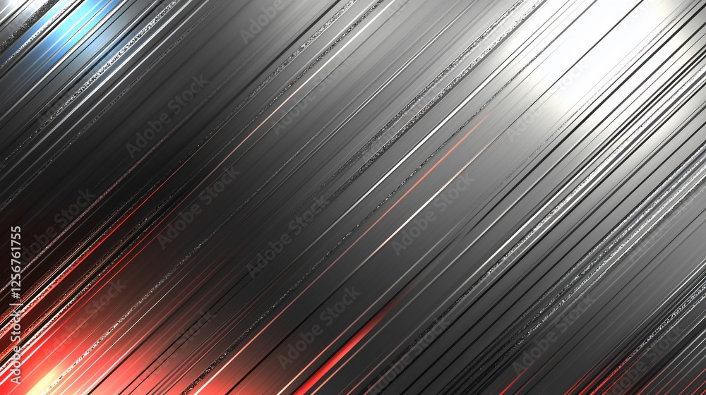 Poster abstract metallic lines background texture, diagonal stripes, glowing edges, website design
