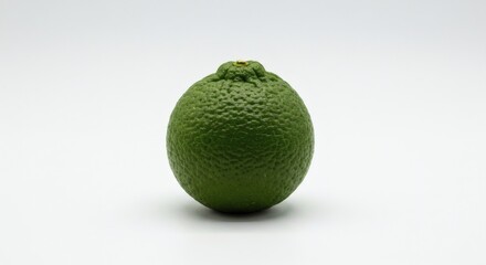 Vibrant Calamansi Lime with Textured Dark Green Rind Displayed