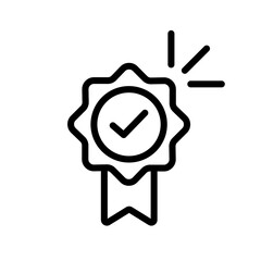 Award badge line icon for winners