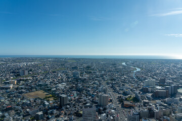 冬の浜松市街地の風景