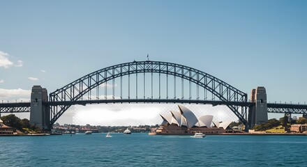 Fototapeta premium sydney harbour bridge and skyline