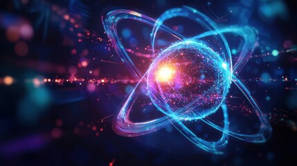 Quantum System Glowing with Dynamic Binary Light