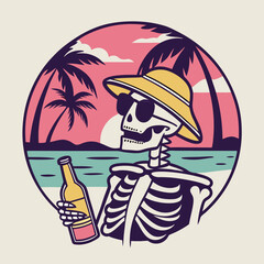 skull t shirt illustration