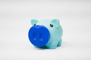 Piggy Bank on the center, with white background.