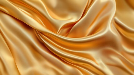 Fototapeta premium Luxurious Golden Silk Fabric Texture