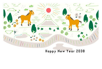 2038年_午年年賀状