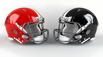 Fototapeta premium Football helmets face-off; game day
