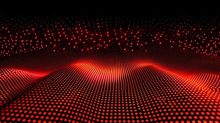 Red energy wave background, digital art, abstract design, website header.
