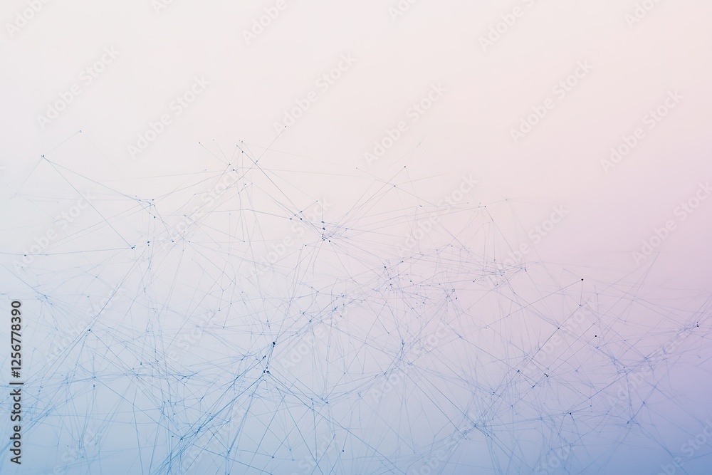 Poster abstract network of interconnected blue lines forming a complex system visualization