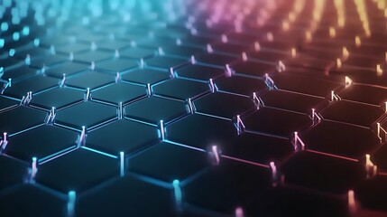 Obraz premium Abstract hexagonal geometric pattern technology background