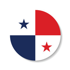 Panama circle flag logo icon digital vector illustration