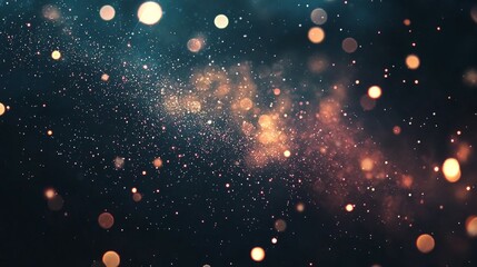 Obraz premium Beautiful Abstract Background with Glowing Particles and Bokeh Effect