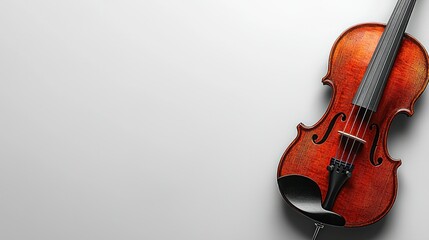 Classical Violin on Plain Background