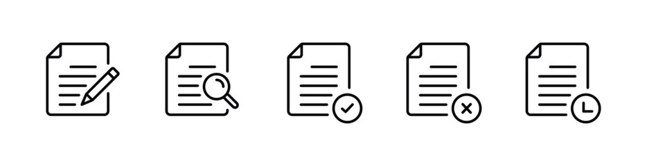 document icon set vector	