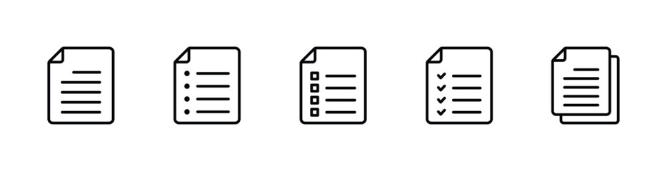 document icon set vector	