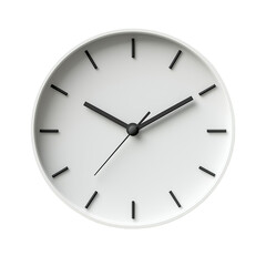 Simple Wall Clock Cutout with Shadow for Time and Interior Design, isolated on transparent background png 