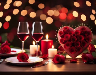 ロマンチックなキャンドルディナー | バレンタインの特別な夜