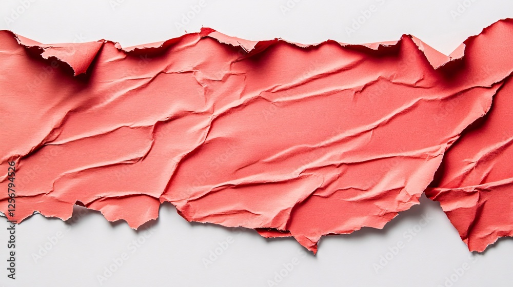 Aufkleber torn red paper with copy space on white background