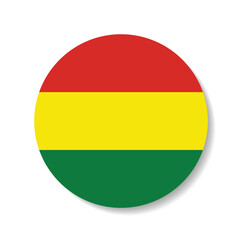 Bolivia circle flag logo icon digital vector illustration