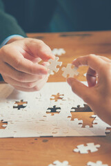 Vertical Horizon Implement puzzle improve solve synergy organize team building connection plan trust service strategy. Vertical Stakeholders business trust teams hands holding jigsaw puzzle synergy