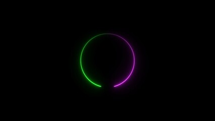 abstract circle loading icon  illustretion black background.