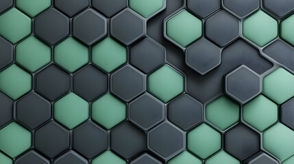 Naklejka premium Hexagon Pattern with Gradient Shades of Navy and Teal in High Resolution
