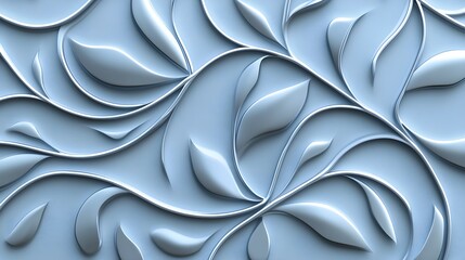 Fototapeta premium Classic Grey Damask Pattern with Soft Textured Design in Photorealistic Style