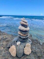 stone formation on the beach