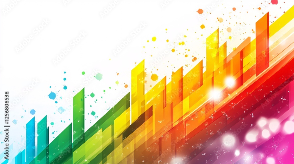 Aufkleber abstract colorful geometric shapes background design