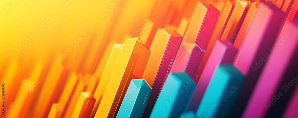 Poster abstract background design with colorful bars