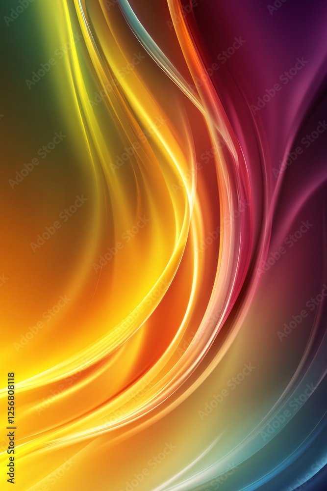 Poster Abstract background with wavy smooth lines flowing