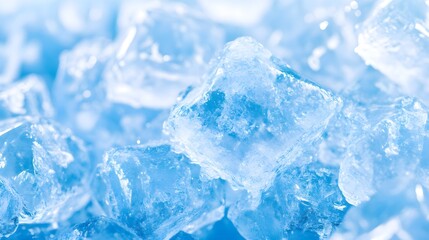 Obraz premium Photorealistic Snowflakes Falling on Light Icy Blue Background