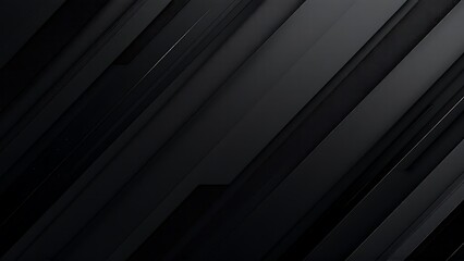 Obraz premium Dark deep black dynamic abstract background with diagonal lines. Modern creative halftone premium gradient. 3d cover of business presentation banner.