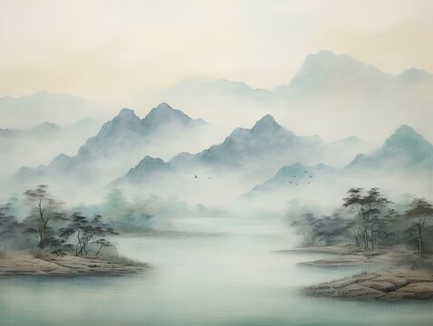 fog in the mountains - Powered by Adobe