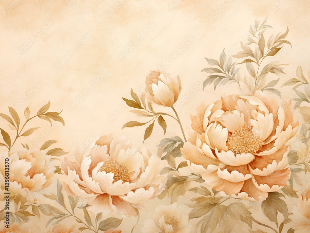 Poster vintage floral background