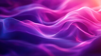 Obraz premium Abstract pink purple waves, digital art, background