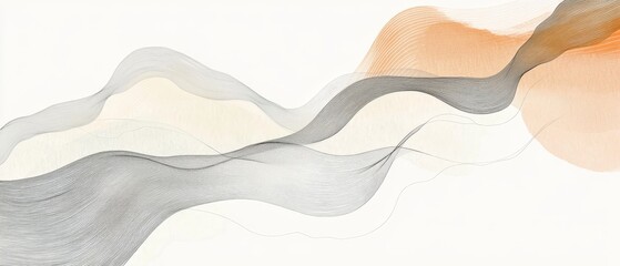 Hand-drawn decorative line border with smooth, clean lines, ideal for modern invitations, business presentations, or branding materials.