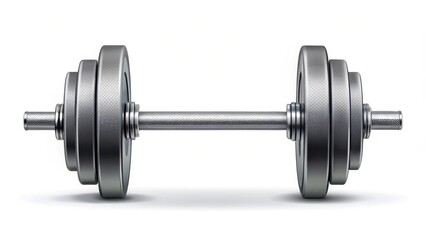 Fototapeta premium Dumbbell on White Background