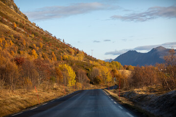 Autumn scenery in Lofoten Islands, Norway