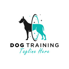dog training illustration logo