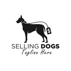 hunting dog selling logo