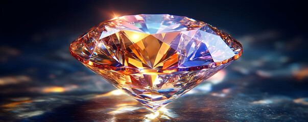 Sparkling Diamond, Dark Background