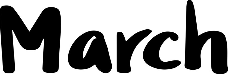 monthly month of the years calendar handwritten