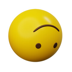 3d Emoticon Upside Down Face Yellow Ball Emoticon Emoji or Smiley