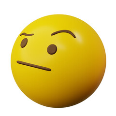 3d Emoticon Questioning Face Yellow Ball Emoticon Emoji or Smiley