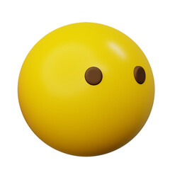 3d Emoticon Speechless with No Mouth Face Yellow Ball Emoticon Emoji or Smiley