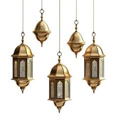 symbols of ramadan mubarak hanging gold arabic lantern png 