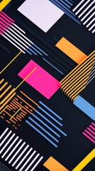 Modern minimalist geometric fluid design with diagonal motion blur and gradient noise background. Clear outlines of geometric shapes for digital art, backgrounds, wallpapers and creative projects.