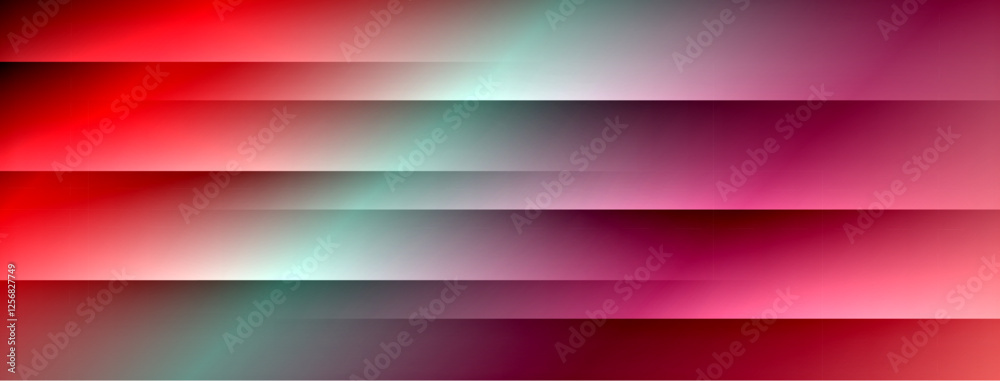 Poster Dynamic shadow lines with gradient colors geometric background